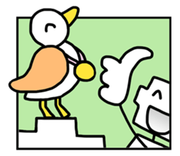 Happy Duckling and Square Kid sticker #10518173