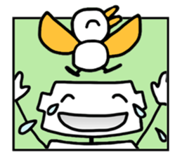 Happy Duckling and Square Kid sticker #10518175