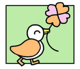Happy Duckling and Square Kid sticker #10518181