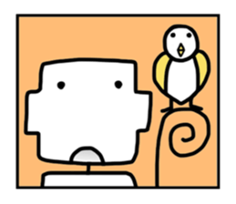 Happy Duckling and Square Kid sticker #10518185