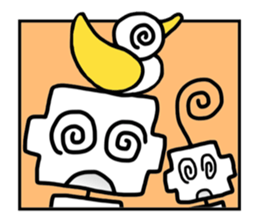 Happy Duckling and Square Kid sticker #10518187