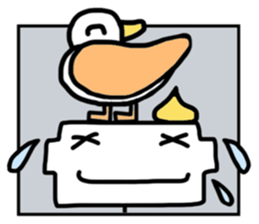 Happy Duckling and Square Kid sticker #10518188