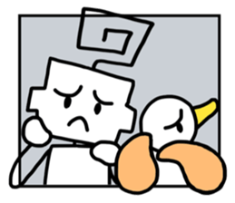 Happy Duckling and Square Kid sticker #10518189