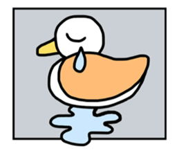 Happy Duckling and Square Kid sticker #10518190