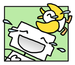 Happy Duckling and Square Kid sticker #10518193