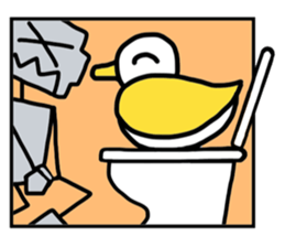 Happy Duckling and Square Kid sticker #10518195