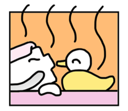 Happy Duckling and Square Kid sticker #10518198