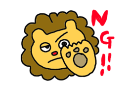 -lion sticker- sticker #10519782