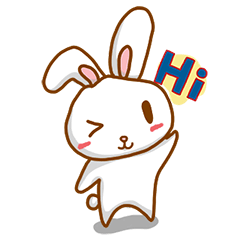 black and white cute bunny