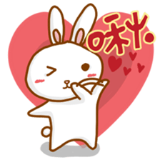 black and white cute bunny sticker #10519840