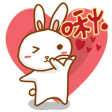 black and white cute bunny sticker #10519840