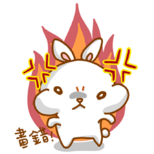 black and white cute bunny sticker #10519841