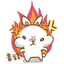 black and white cute bunny sticker #10519841