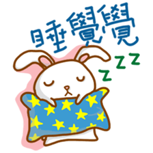 black and white cute bunny sticker #10519843