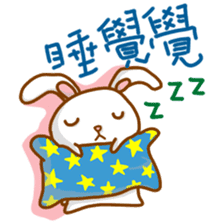 black and white cute bunny sticker #10519843