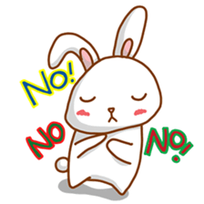 black and white cute bunny sticker #10519845