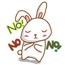 black and white cute bunny sticker #10519845