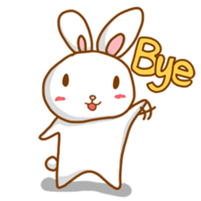 black and white cute bunny sticker #10519847