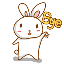 black and white cute bunny sticker #10519847