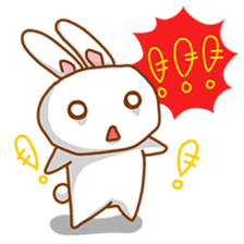 black and white cute bunny sticker #10519848