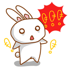 black and white cute bunny sticker #10519848