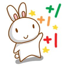 black and white cute bunny sticker #10519855