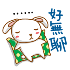 black and white cute bunny sticker #10519859