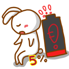 black and white cute bunny sticker #10519862