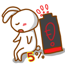 black and white cute bunny sticker #10519862