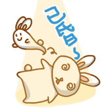 black and white cute bunny sticker #10519876