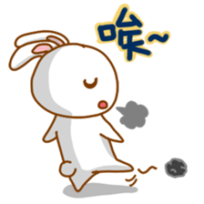 black and white cute bunny sticker #10519879