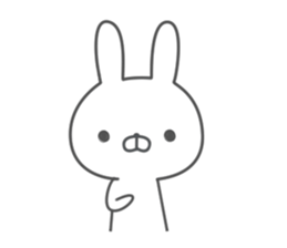 Invective rabbit! 3 sticker #10520193