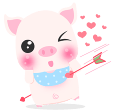 Pink Porky sticker #10521124