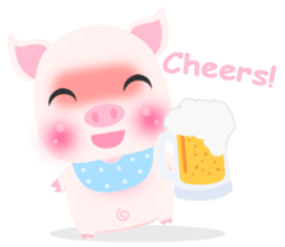 Pink Porky sticker #10521152