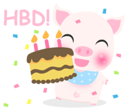 Pink Porky sticker #10521154