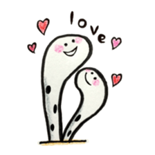 Lovely Spotted Garden Eels sticker #10521312