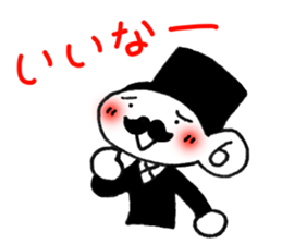 Stylish gentleman 4 sticker #10521537