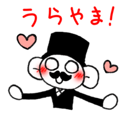 Stylish gentleman 4 sticker #10521538