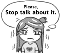 Miss Depressive T. Silent Illness (Eng) sticker #10522285