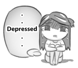 Miss Depressive T. Silent Illness (Eng) sticker #10522291