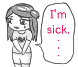 Miss Depressive T. Silent Illness (Eng) sticker #10522294
