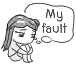 Miss Depressive T. Silent Illness (Eng) sticker #10522297