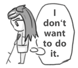 Miss Depressive T. Silent Illness (Eng) sticker #10522308
