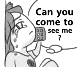 Miss Depressive T. Silent Illness (Eng) sticker #10522309