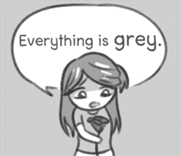 Miss Depressive T. Silent Illness (Eng) sticker #10522312