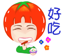 Tomato playful girl ( 4 ) sticker #10522942