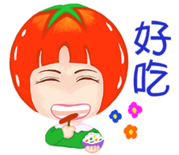 Tomato playful girl ( 4 ) sticker #10522942