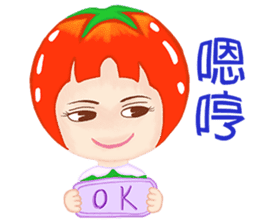 Tomato playful girl ( 4 ) sticker #10522956