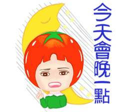 Tomato playful girl ( 4 ) sticker #10522958