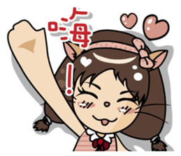 Meow girl - Living Dialogue fast answer sticker #10523327